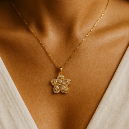 Collar de flor giratoria