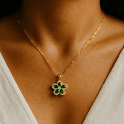 Collar de flor giratoria